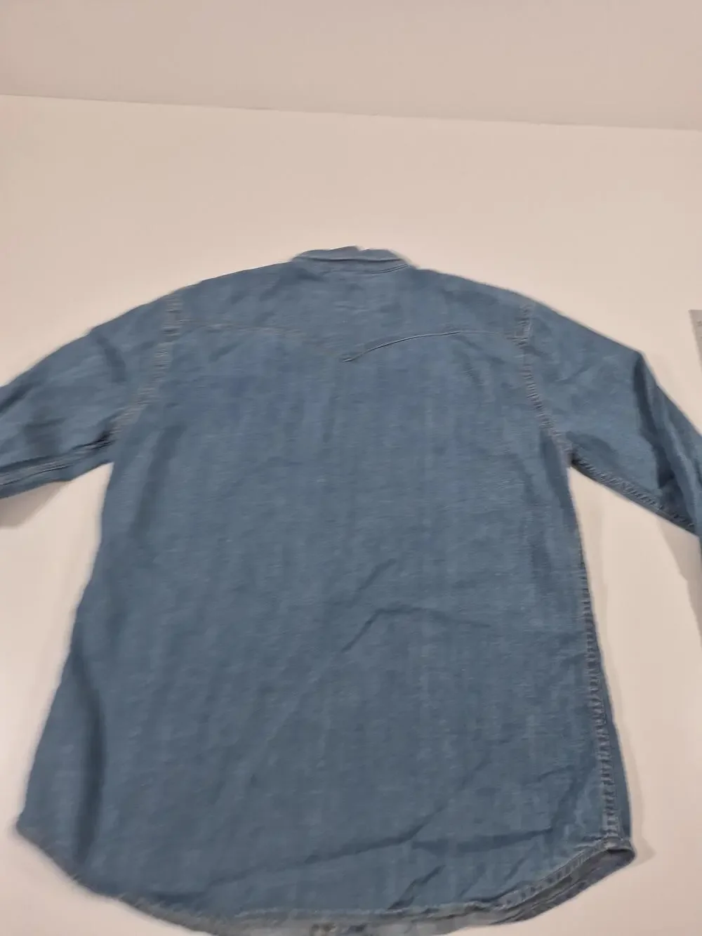 Levi's Men's L Blue Denim Western Pearl Snap Long Sleeve Button-Up Shirt
